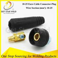 Male and Female 10-25 Cable Connector/Euro type welding torch cable connector 10-25/welding parts